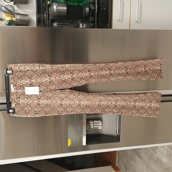 💕ANINE BING💕 Cigarette Python Trousers ~ Split Cuff Snakeskin Print XS NWT - Picture 13 of 16